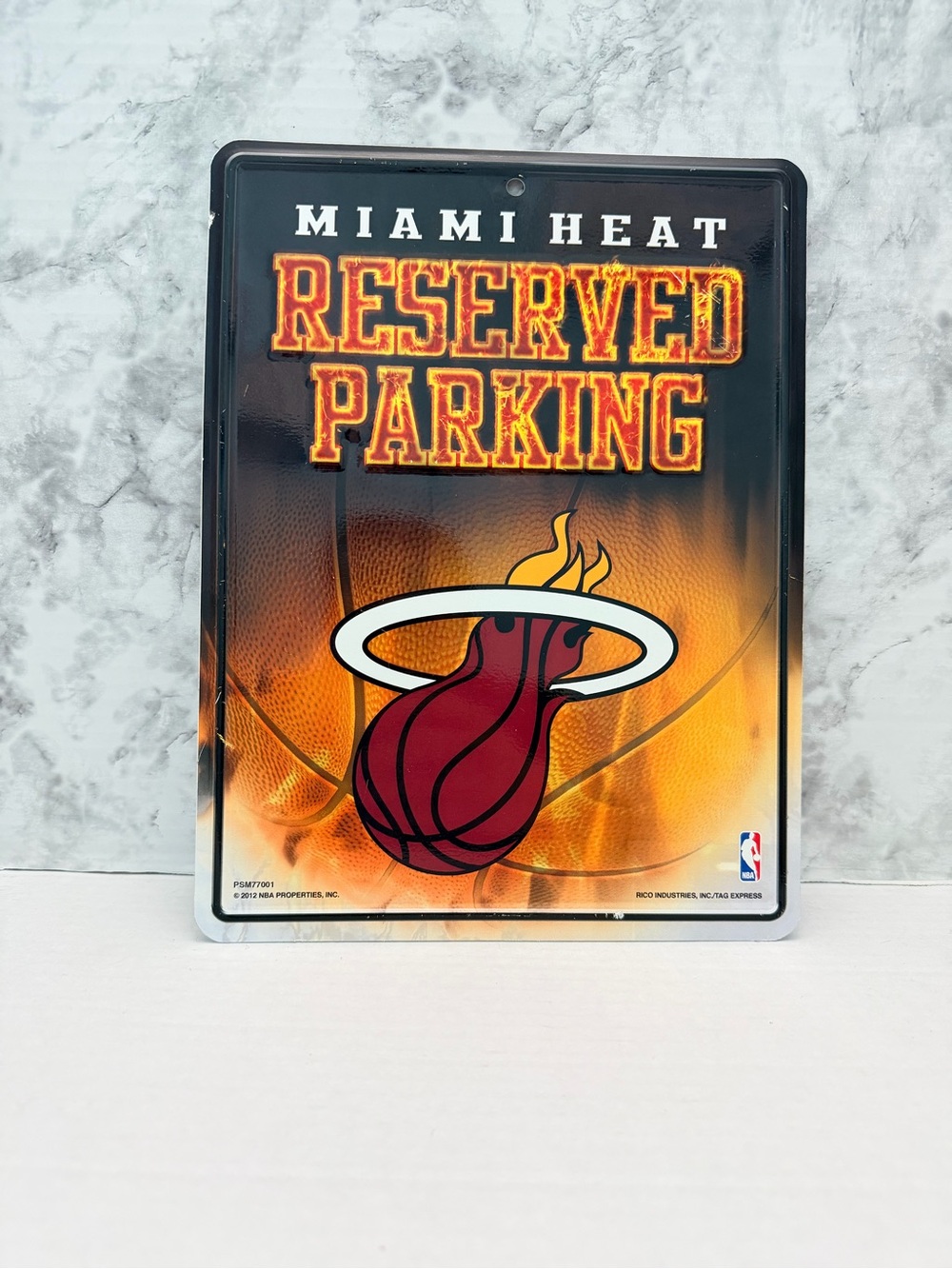 NBA Miami Heat Reserved Parking Sign - Black, Red, Orange, White